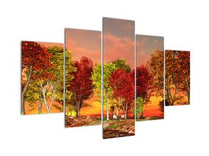Természet kép - színes fák