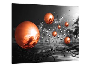 Absztrakt képek - narancssárga gömbök