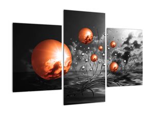 Absztrakt képek - narancssárga gömbök